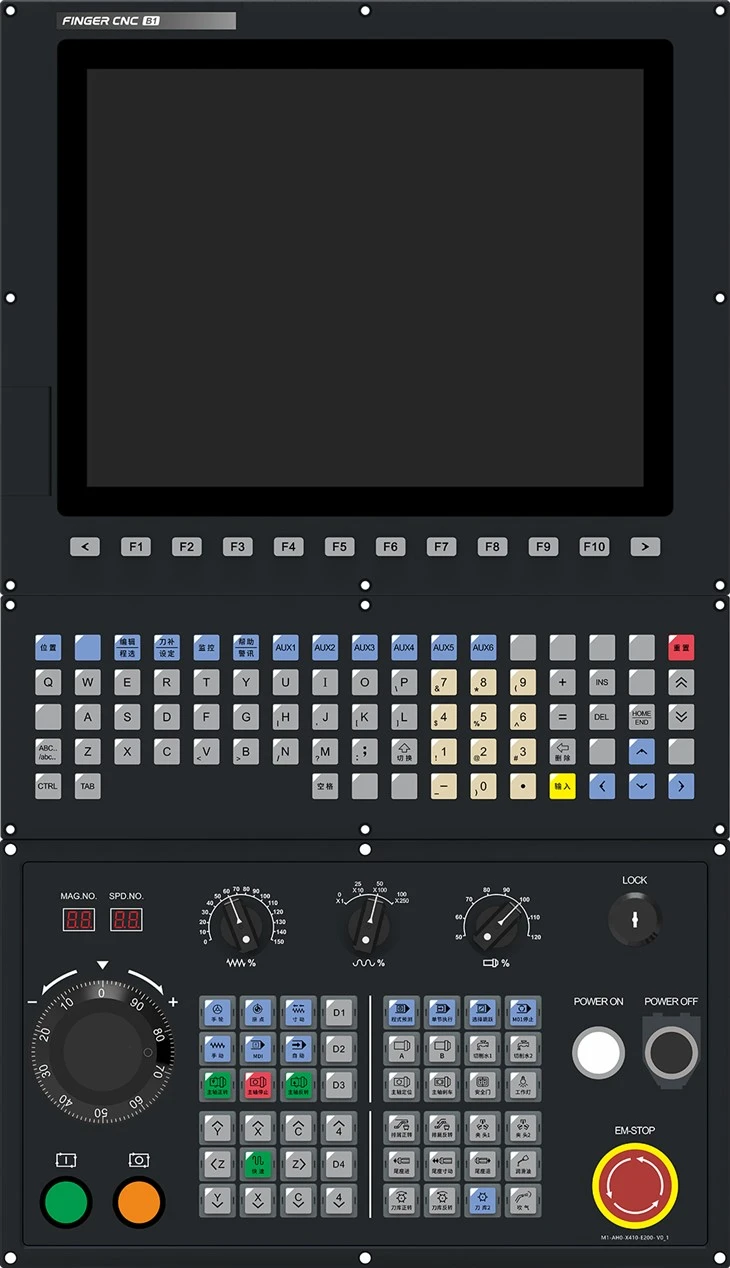 Finger CNC 15 inci Tinggi Akhir Sistem CNC CNC Controller 2 Channel 9 Axis